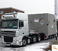 Schwertransport von 41 to. Betonbauwerk